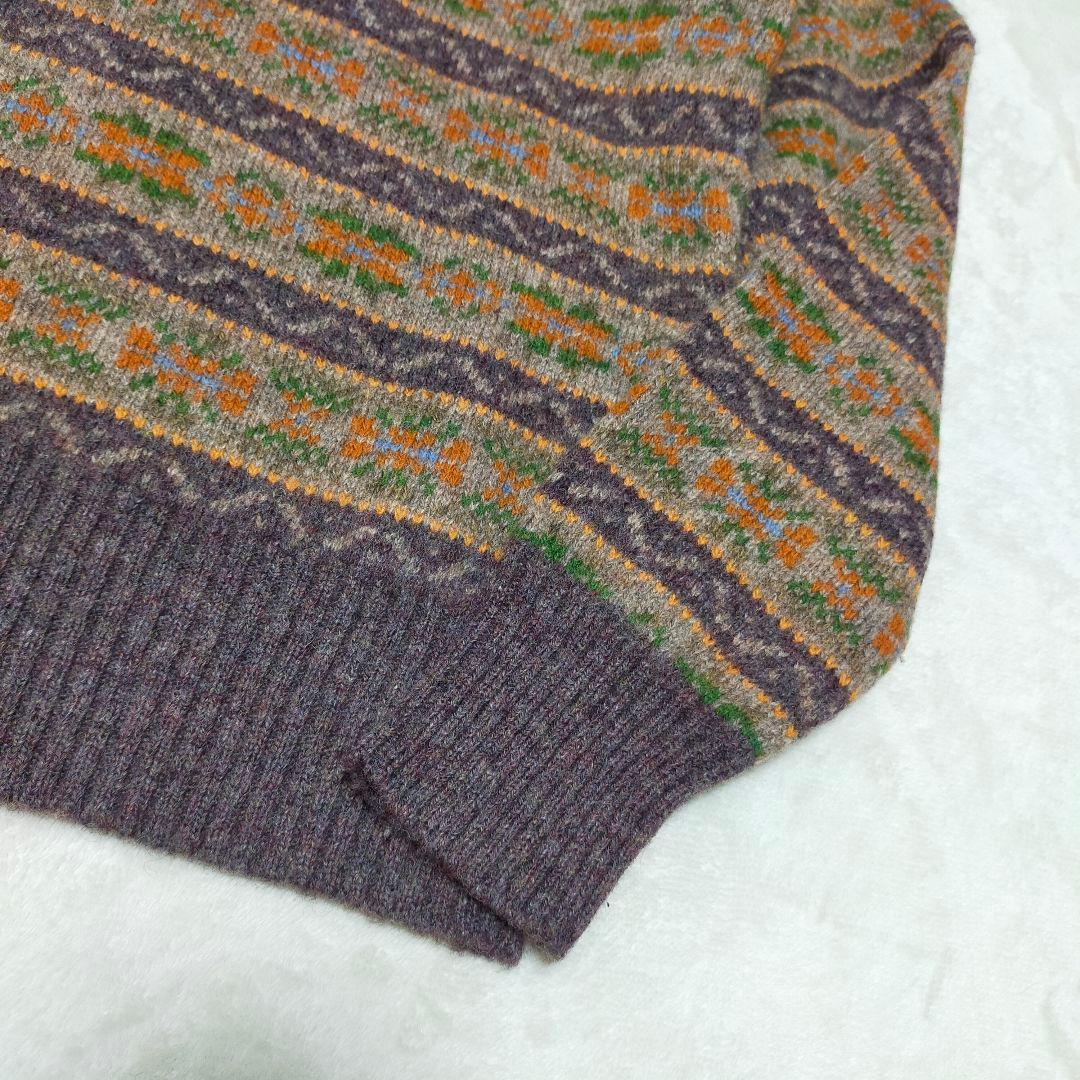 美品　90S　ポロラルフローレン　フェアアイル柄　シェットランドウール　ニット