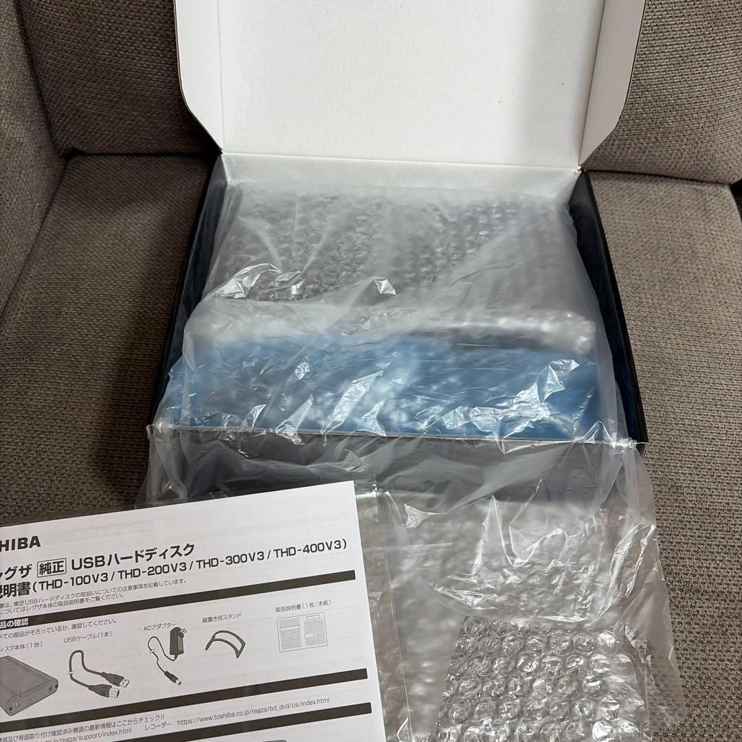 【未使用に近い】東芝 レグザ純正USBハードディスク 4TB THD-400V3
