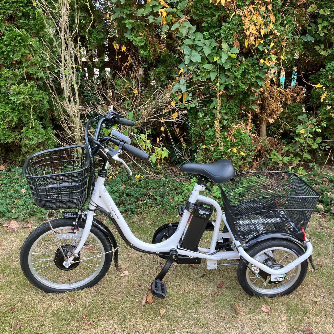 ミムゴ ロータイプ 電動アシスト三輪自転車 E-PARTON BEPN18-WH