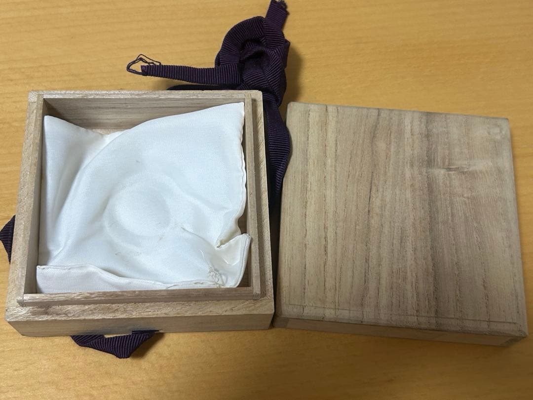 刻印あり純銀　銀盃　記念盃　木箱付き