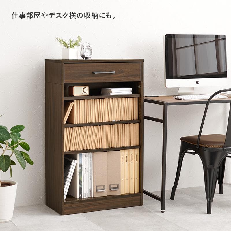 【幅60cm】本棚 薄型 スリム シンプル おしゃれ ブックラック【ホワイト】