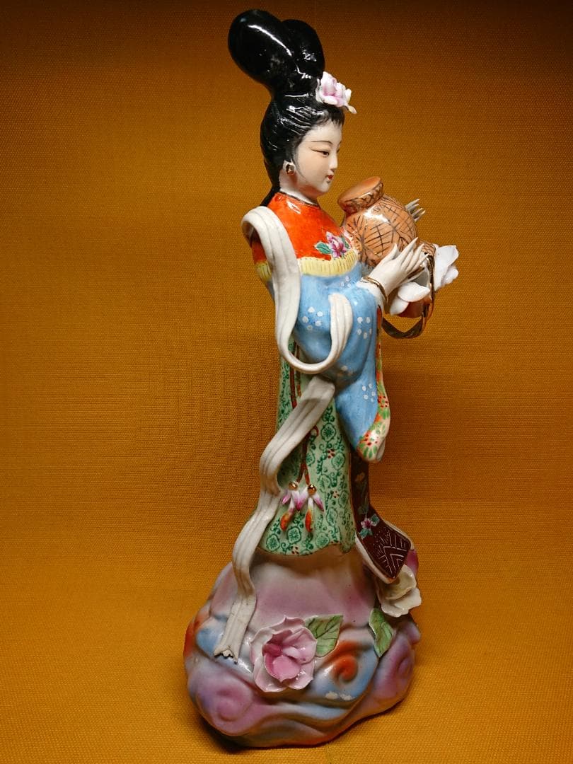 【美品】人形　天女　女神　骨董　陶器　置物　インテリア　工芸品　美術品A2626