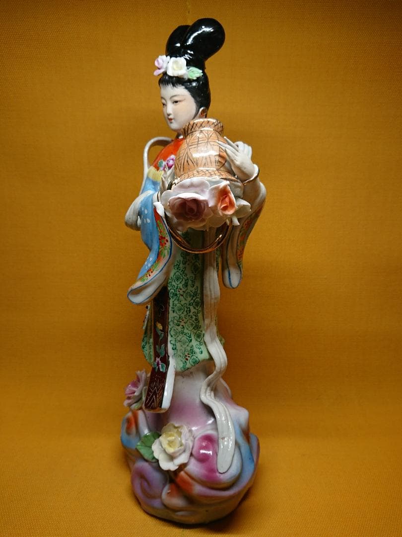 【美品】人形　天女　女神　骨董　陶器　置物　インテリア　工芸品　美術品A2626