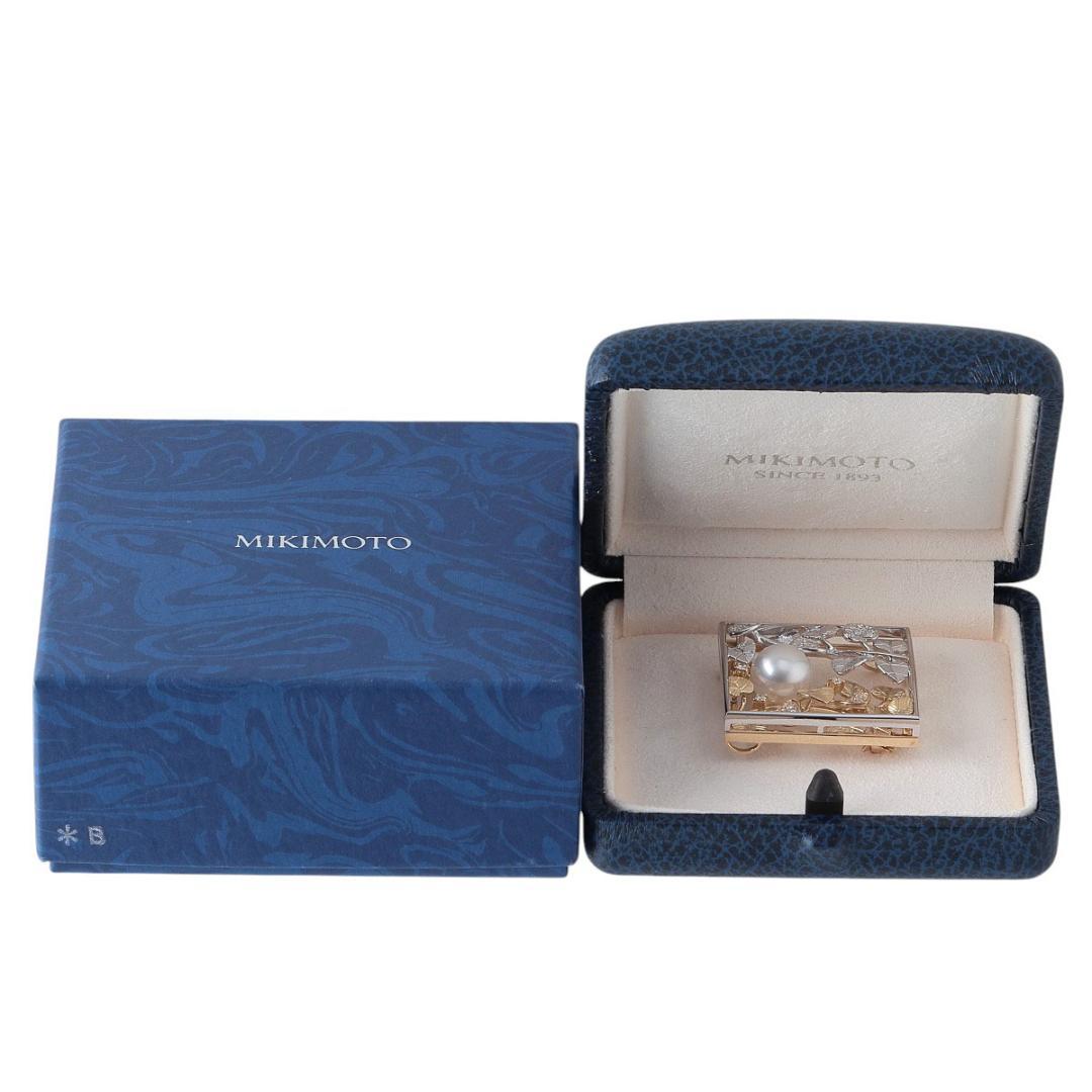 ミキモト パール ダイヤ ブローチ パール9.9mm【21687】