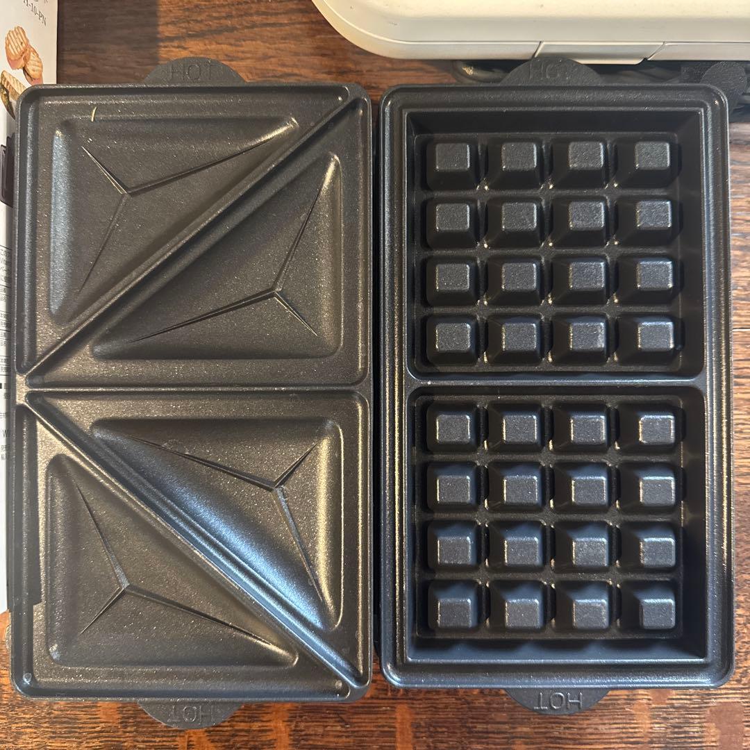 Vitantonio ワッフル・ホットサンドメーカー　一部新品4種プレート付