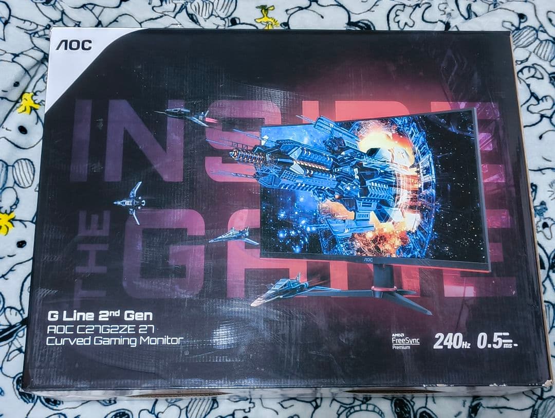 AOC C27G2ZE 27インチ湾曲 ゲーミングモニター