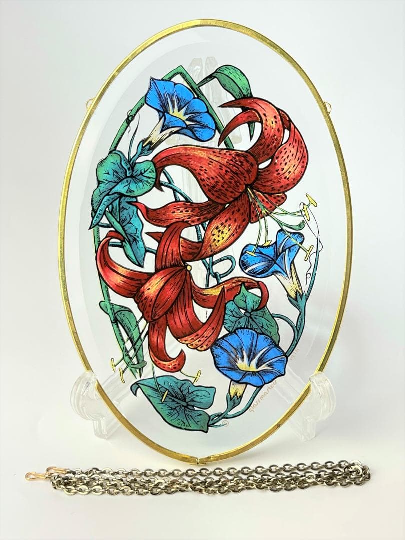 グラスマスターズ社 ステンドグラス 蝶と花