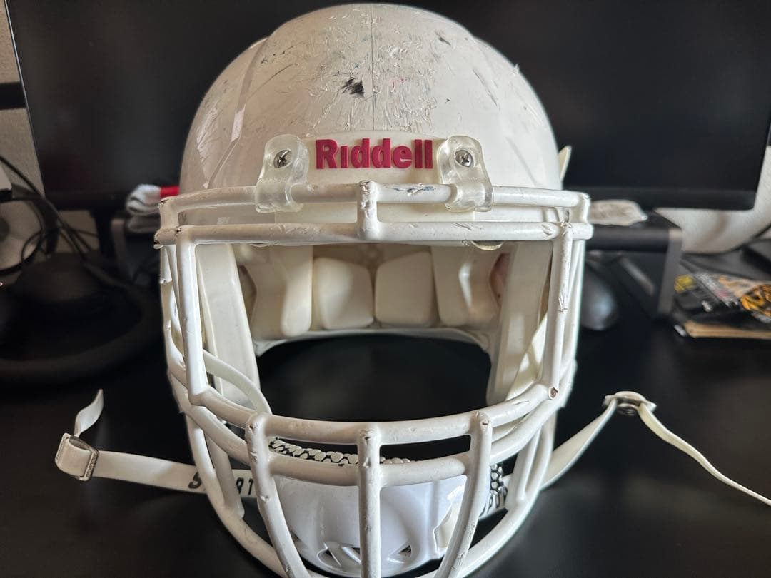 Riddell ホワイト アメリカンフットボールヘルメット