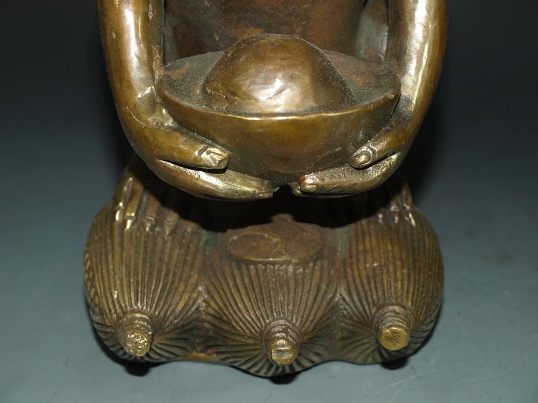 旧家整理品　中国清時代 銅製猿像※激安骨董品 N1133 C11-3