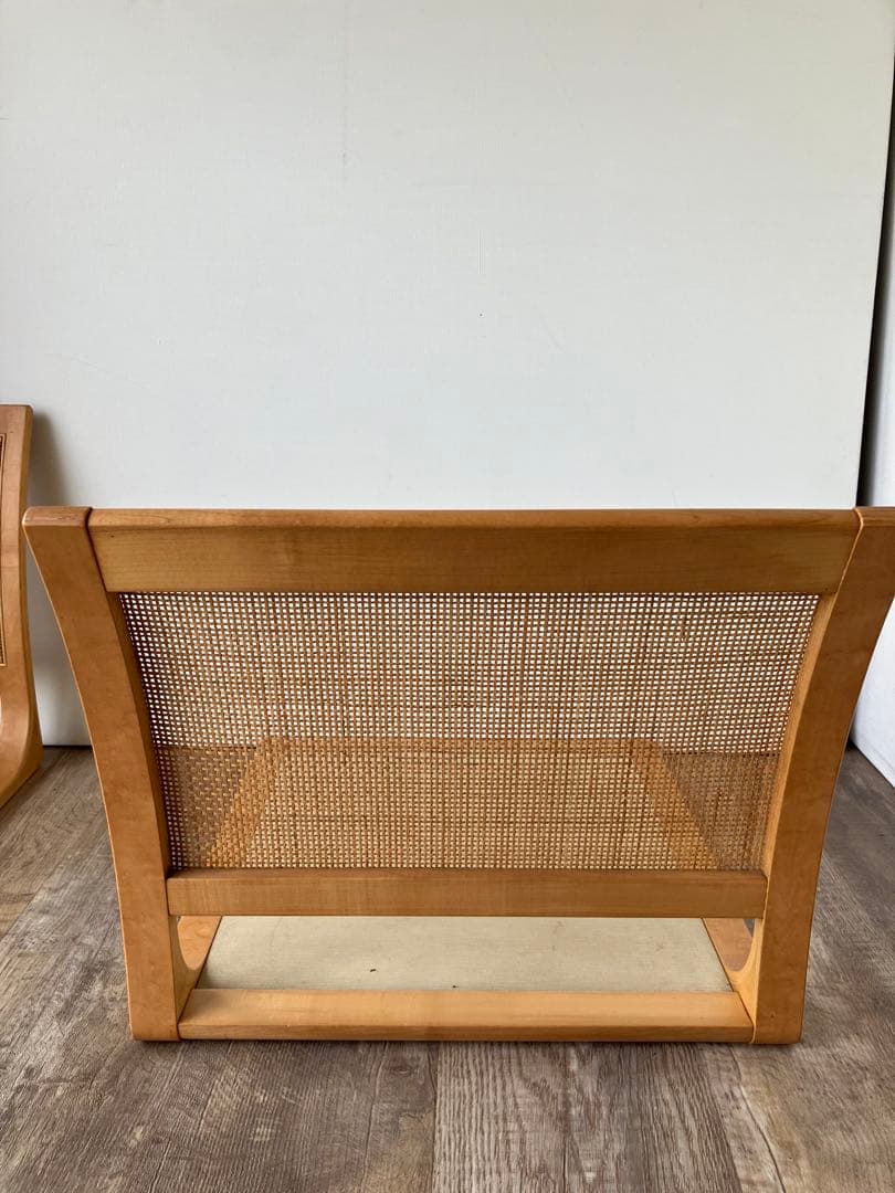 天童木工　座椅子　和モダン　こたつ椅子　ラタン　3点