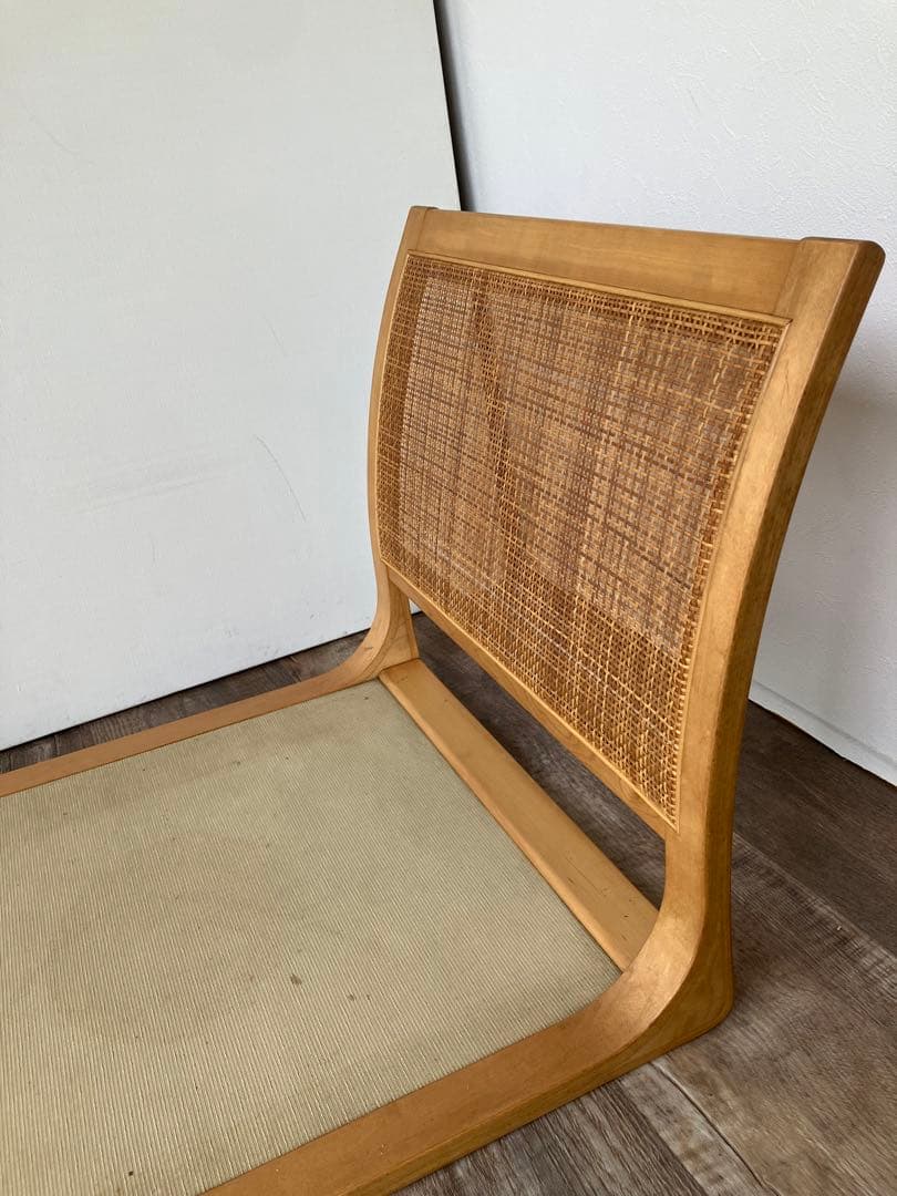 天童木工　座椅子　和モダン　こたつ椅子　ラタン　3点