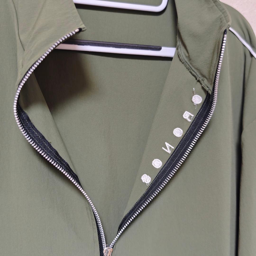 CRONOS ハーフジップ ナイロンジャケット オリーブグリーン Mサイズ