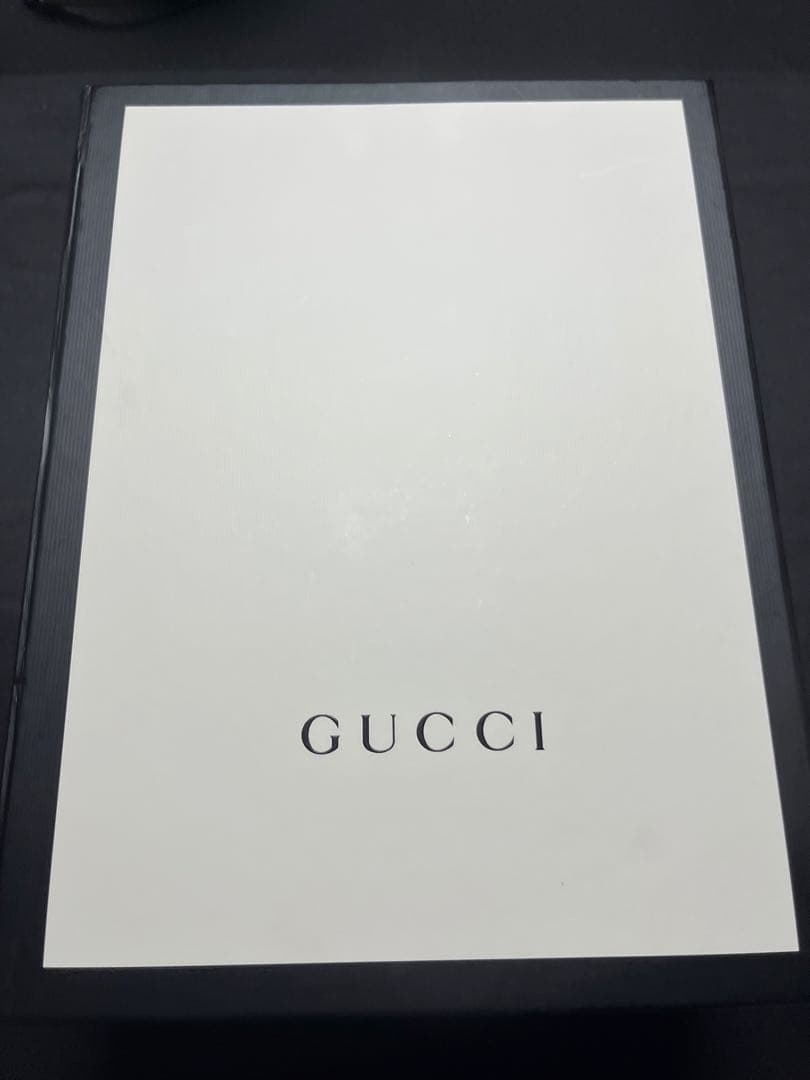 GUCCI インターロッキングGレザーチェーンショルダーバッグ グレー 3WAY