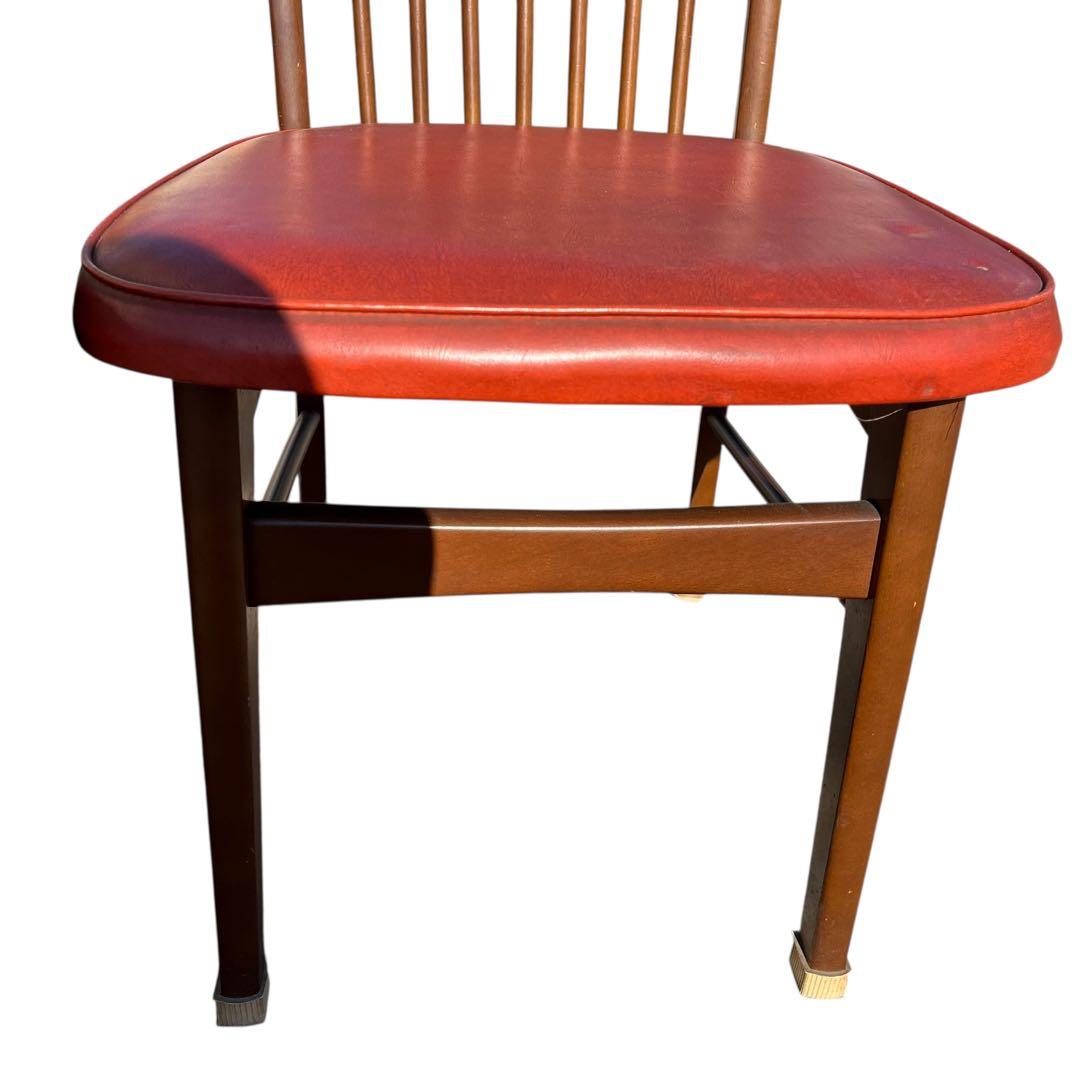 HAMAMOTO（ハマモト）製 木製ダイニングチェア 4脚セット　赤