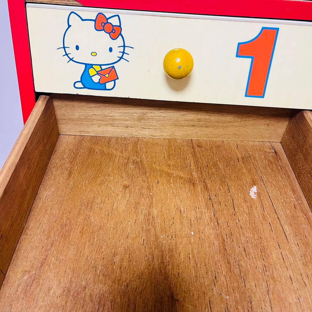 ハローキティー　小物入れ　昭和レトロ　サンリオ　木製　チェスト　1976年