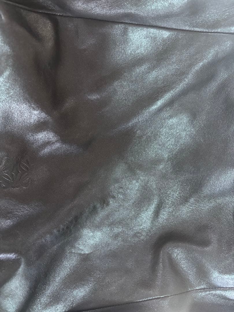 【希少】ロエベ アナグラム チェーン ワンショルダーバッグ ナッパレザー 黒