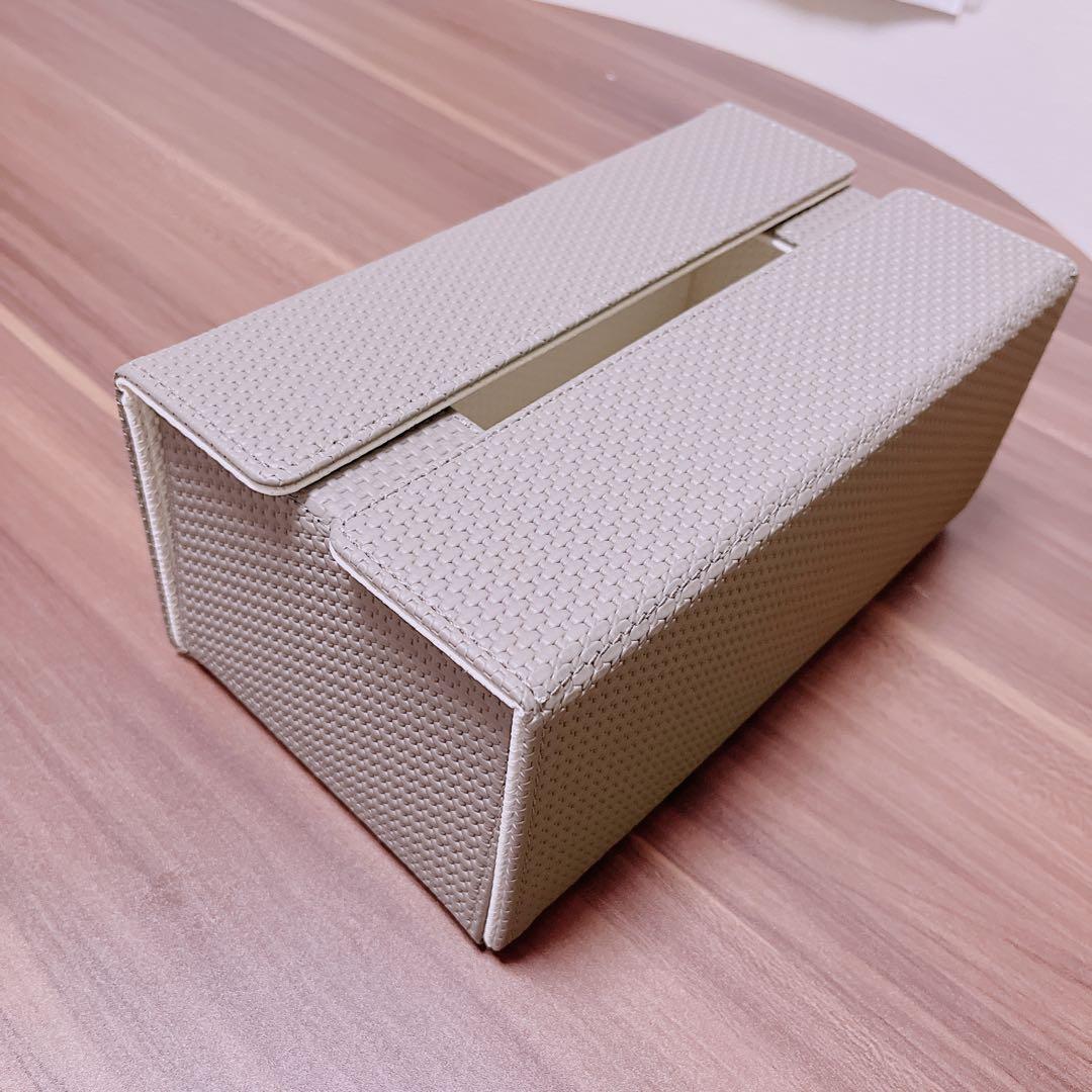 【新品】レザー ティッシュ ボックス ホルダー リバーシブル