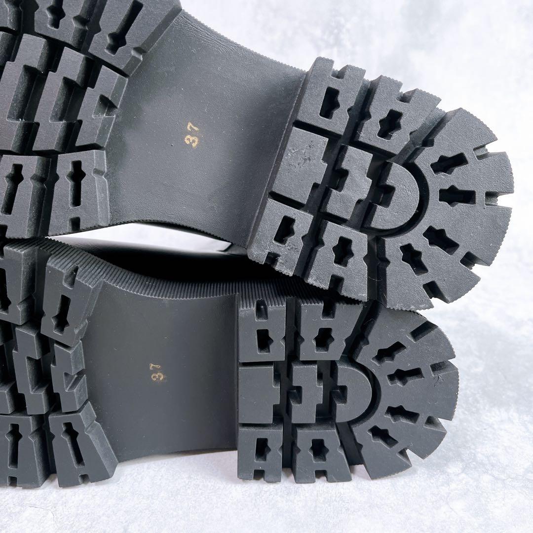 ☆ほぼ新品☆【ウィムガゼット ザポーズ】サイドゴアブーツ (37) 厚底　ジップ