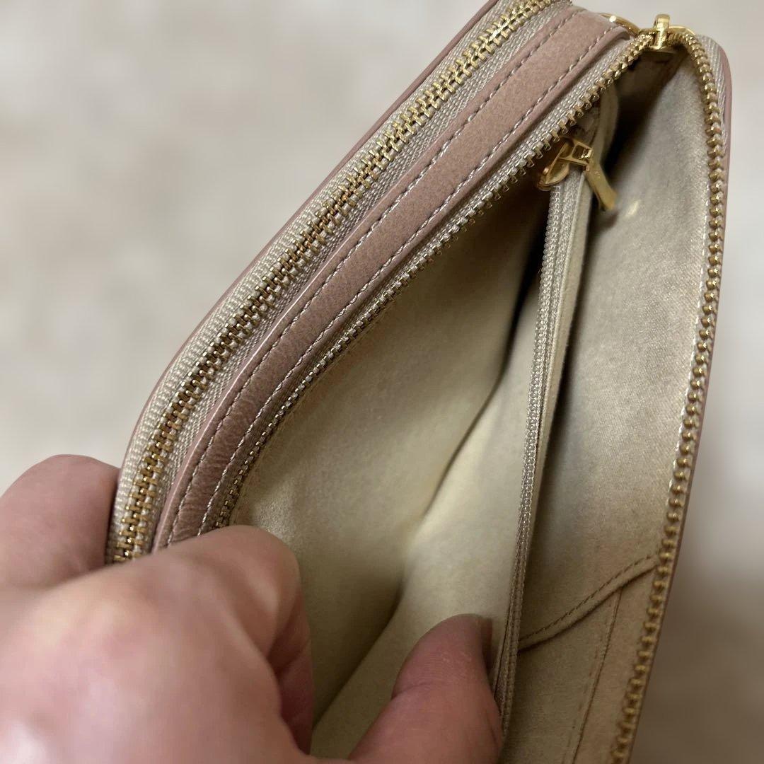 ATAO アタオ アミュレット ローズクォーツ ショルダーウォレット エナメル