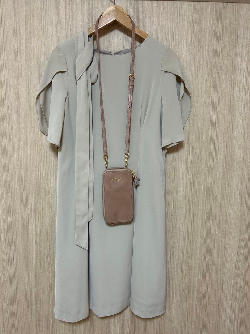 ATAO アタオ アミュレット ローズクォーツ ショルダーウォレット エナメル