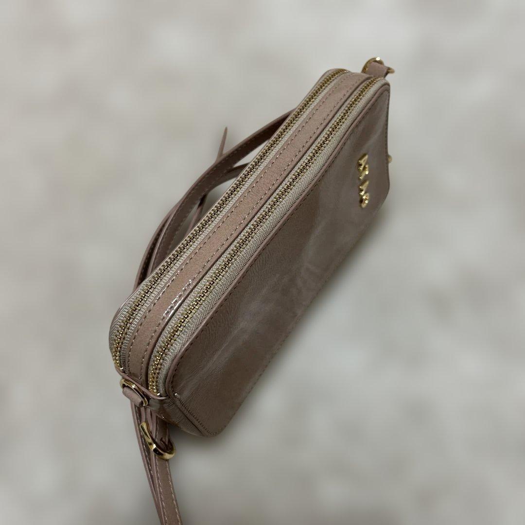 ATAO アタオ アミュレット ローズクォーツ ショルダーウォレット エナメル