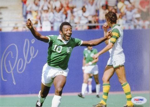 ペレ直筆サイン写真ポートレート PSA/DNAの証明書付