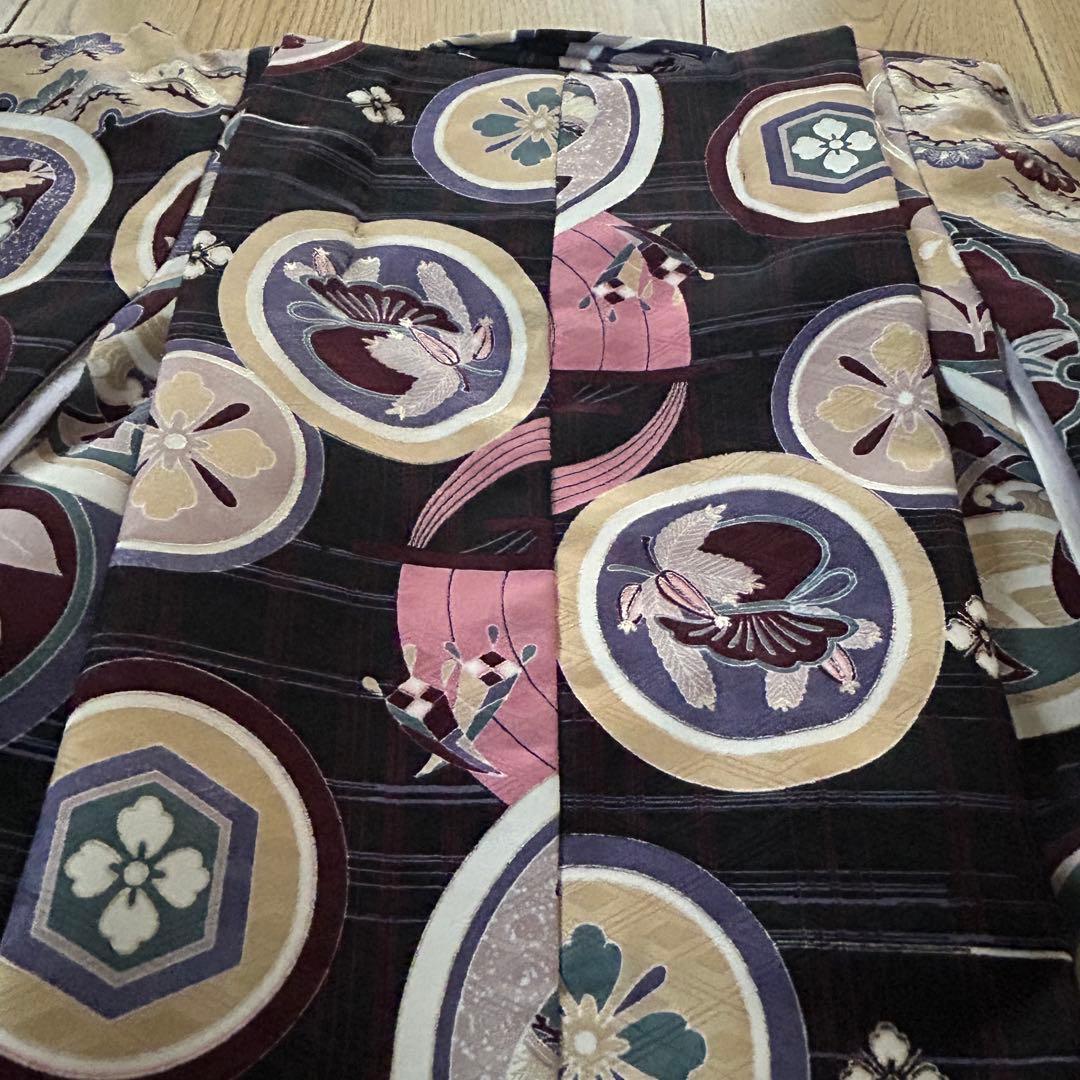 希少 着付け不要！3歳用羽織袴セット　かんたん袴　紫