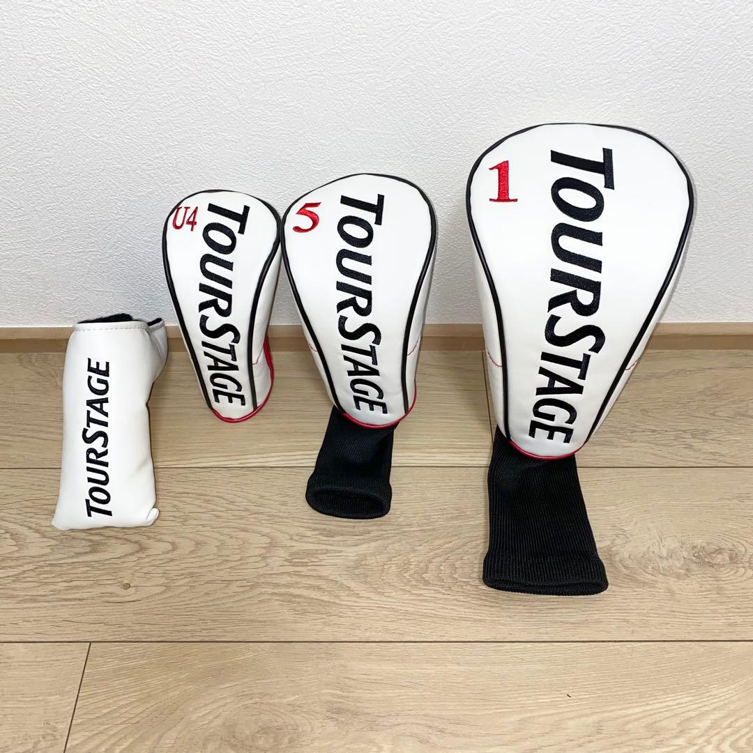 美品☆TOURSTAGEゴルフクラブ フルセット☆メンズ初心者キャディバッグ付S