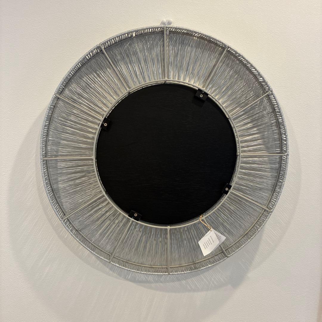 【定価70,400円】ZODAX 円形 壁掛け鏡 グレー