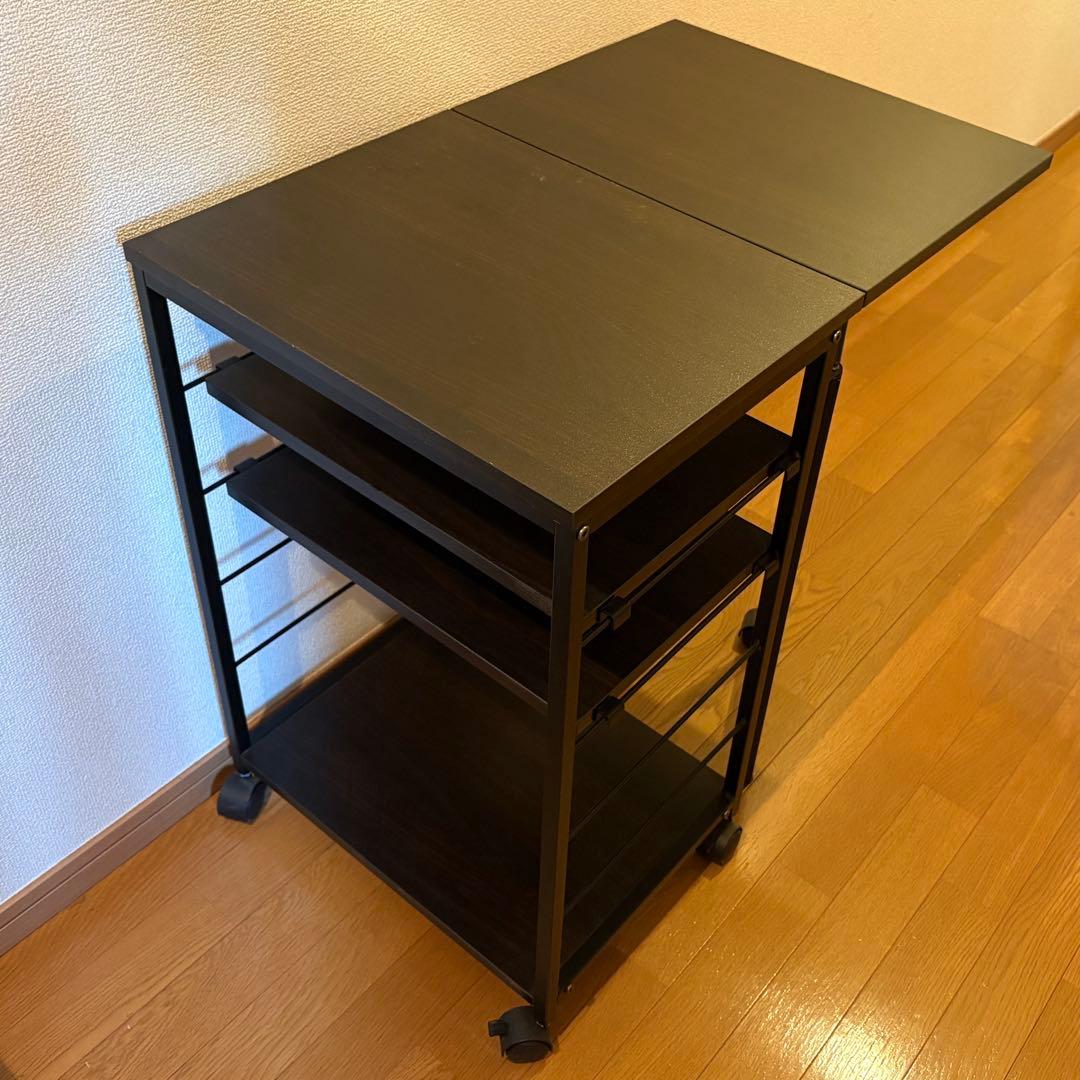 キッチンラック サイドボード black&brown 37×45×70