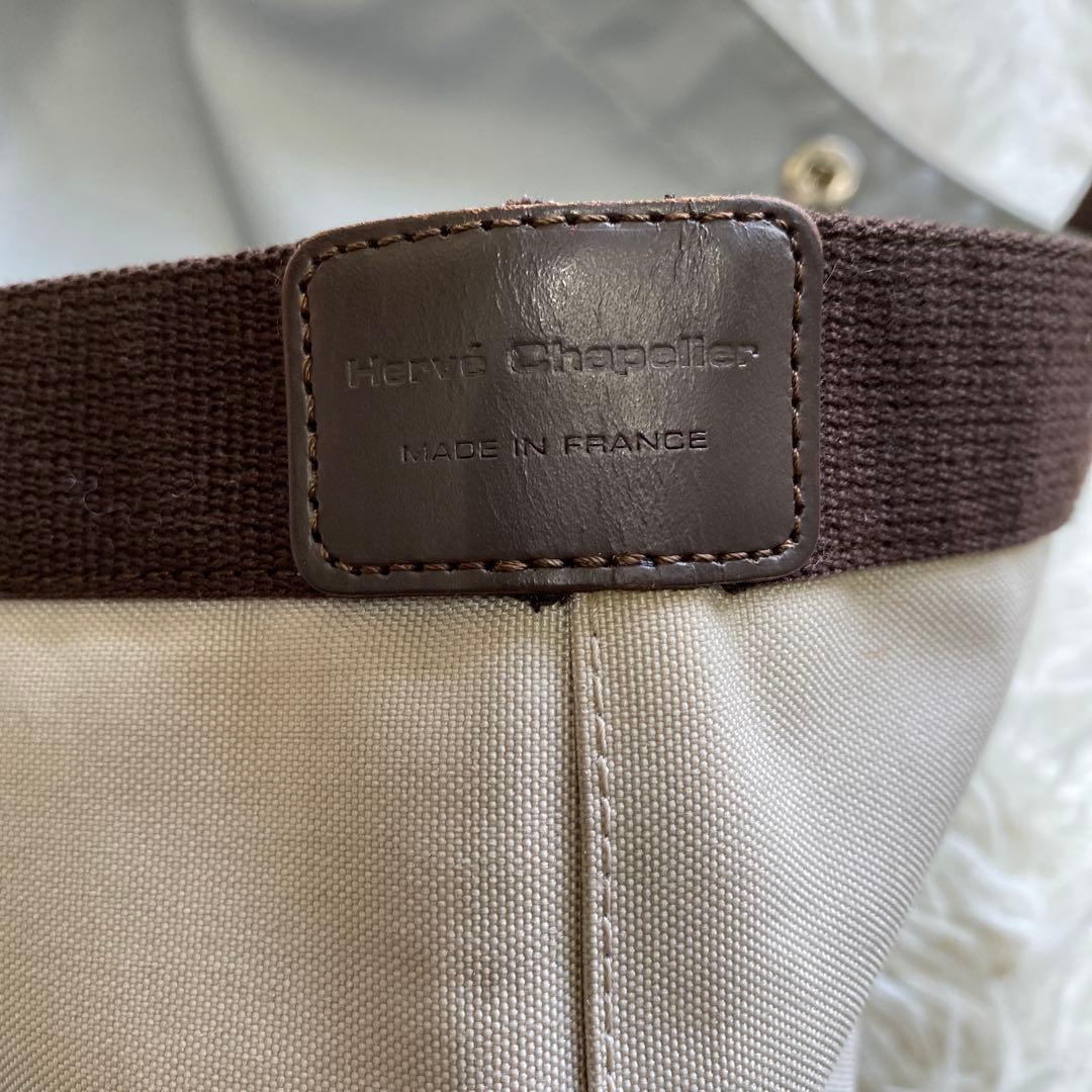 【極美品】エルベシャプリエ　マスティック × モカ　ハンドバッグ　レザー