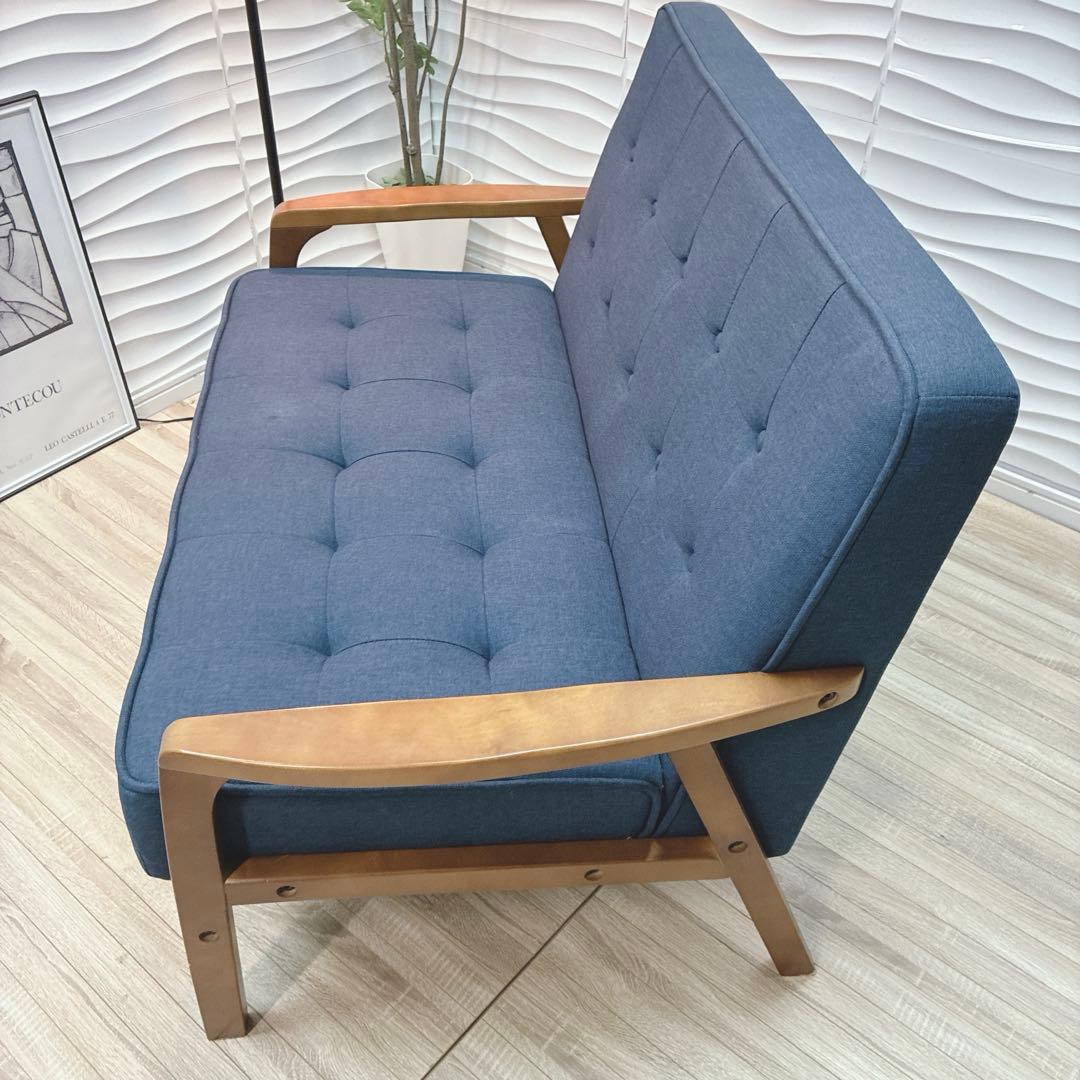 ◇大阪府 神戸市 配達料無料！◇ニトリ◇コンパクトソファ◇天然木フレーム布張り◇