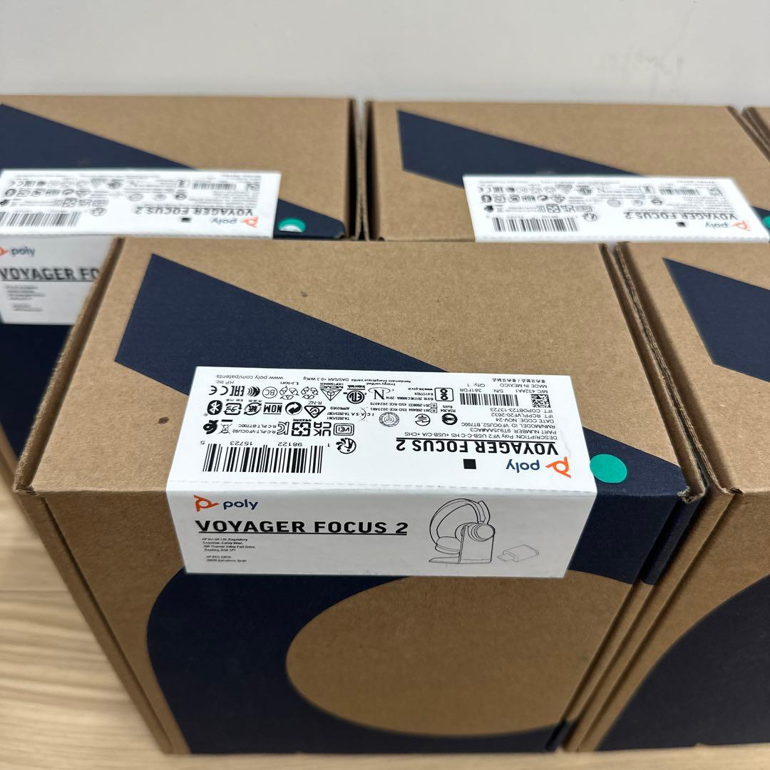 Poly Voyager Focus 2 USB-C-C ヘッドセット　５個