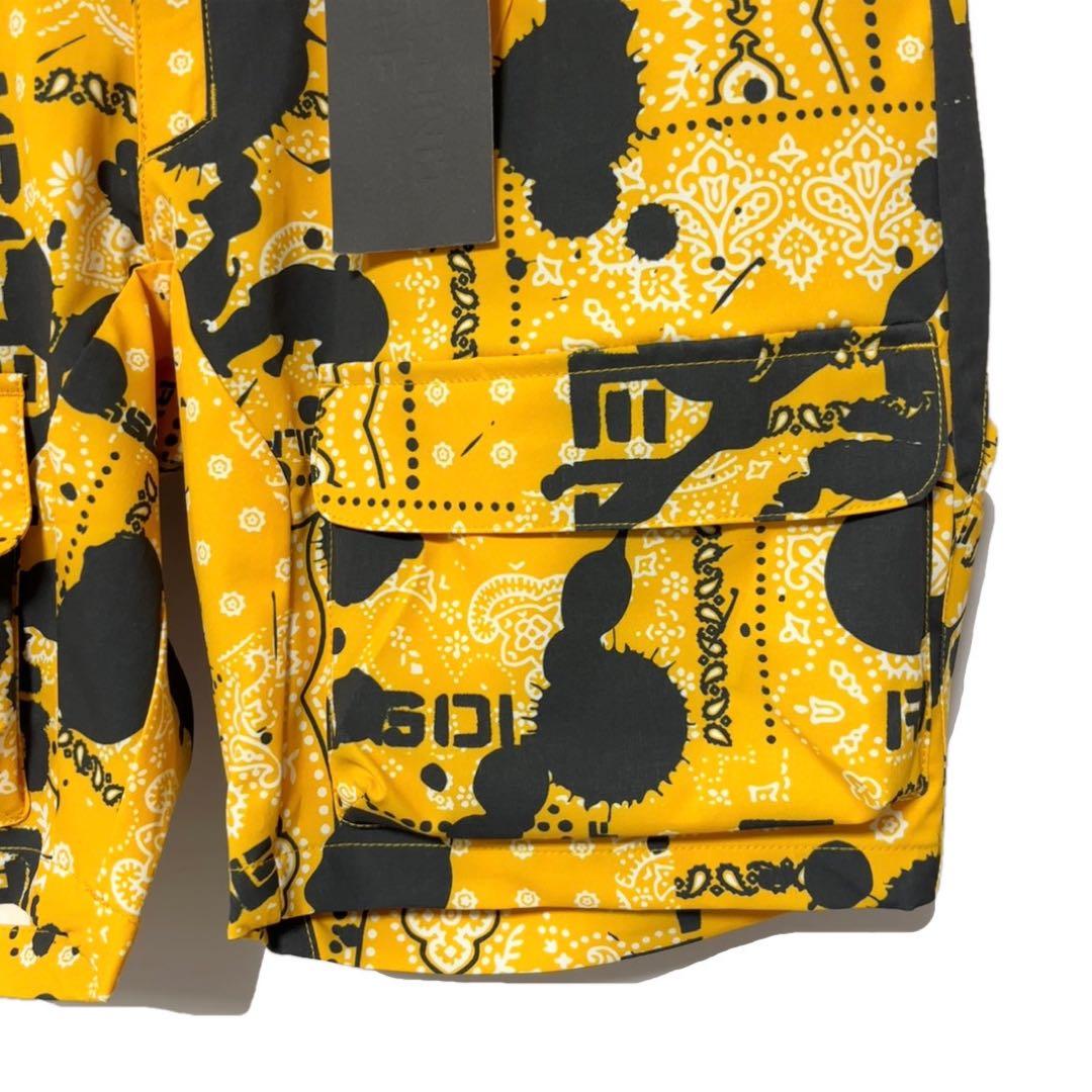 新品 ラッセルノ ゴルフ バンダナ ストレッチ カーゴショーツ イエロー M 4