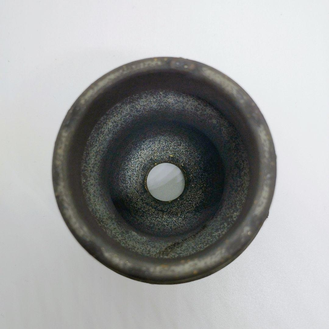 細川政己 植木鉢 小鉢 釉薬 斑模様 新品未使用品