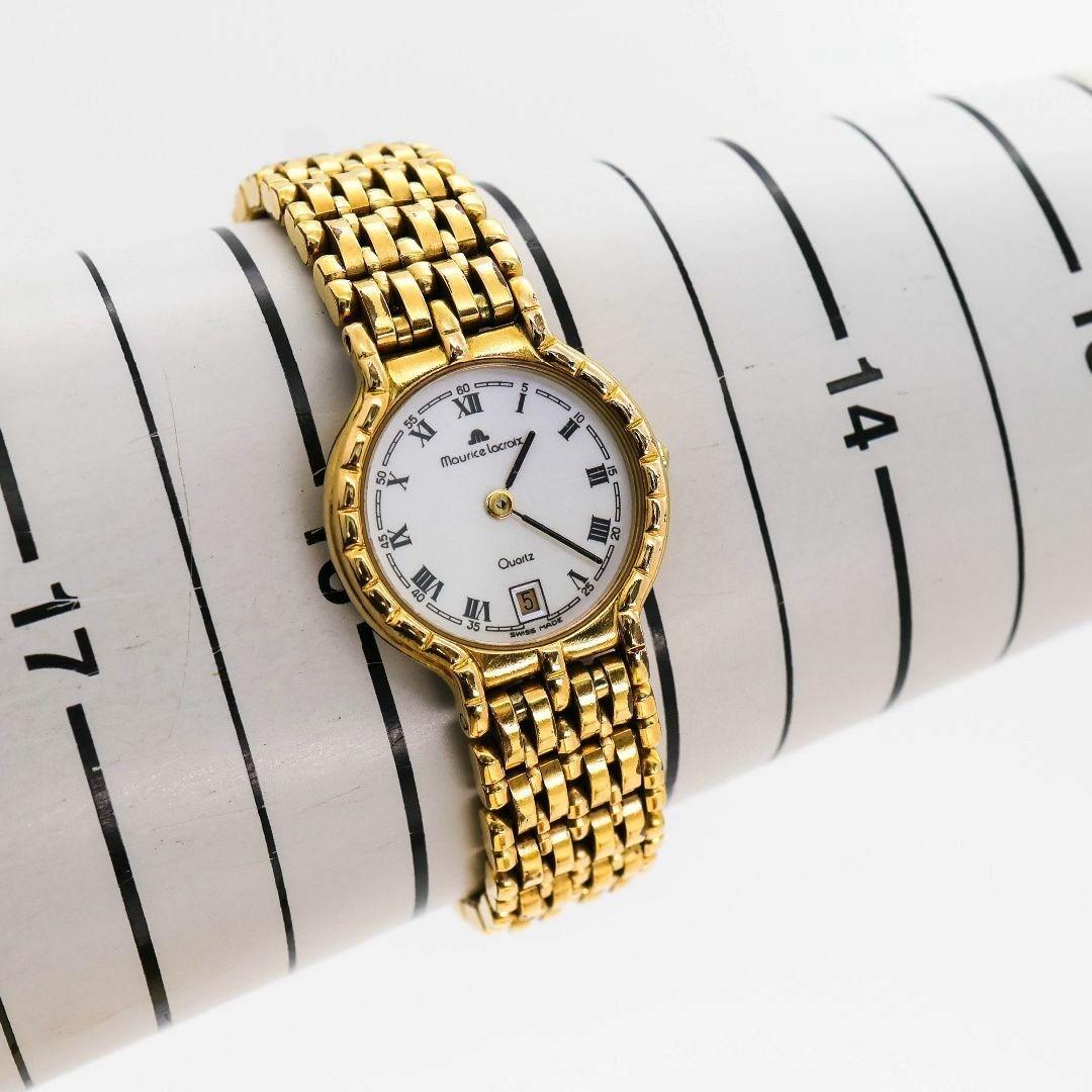稼働 モーリスラクロア 腕時計 ローマン デイト ゴールド レディース1433