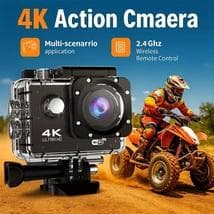 4Kアクションカメラタッチスクリーン170°広角フィッシュアイレンズ32GB付