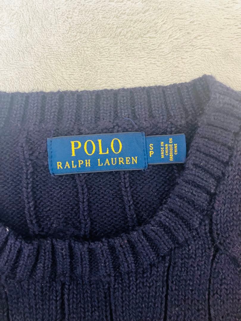 POLO RALPH LAUREN ネイビー ケーブルニットセーター
