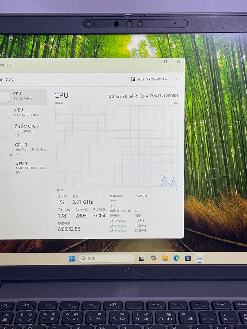 Windowsノート本体 Dell precision 3571 i7-12800H RTX A1000