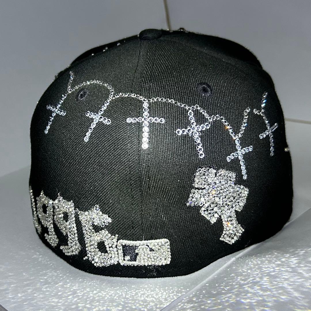 プ*A様 ジュエルキャップブラック ストリート （ホワイトソックス）