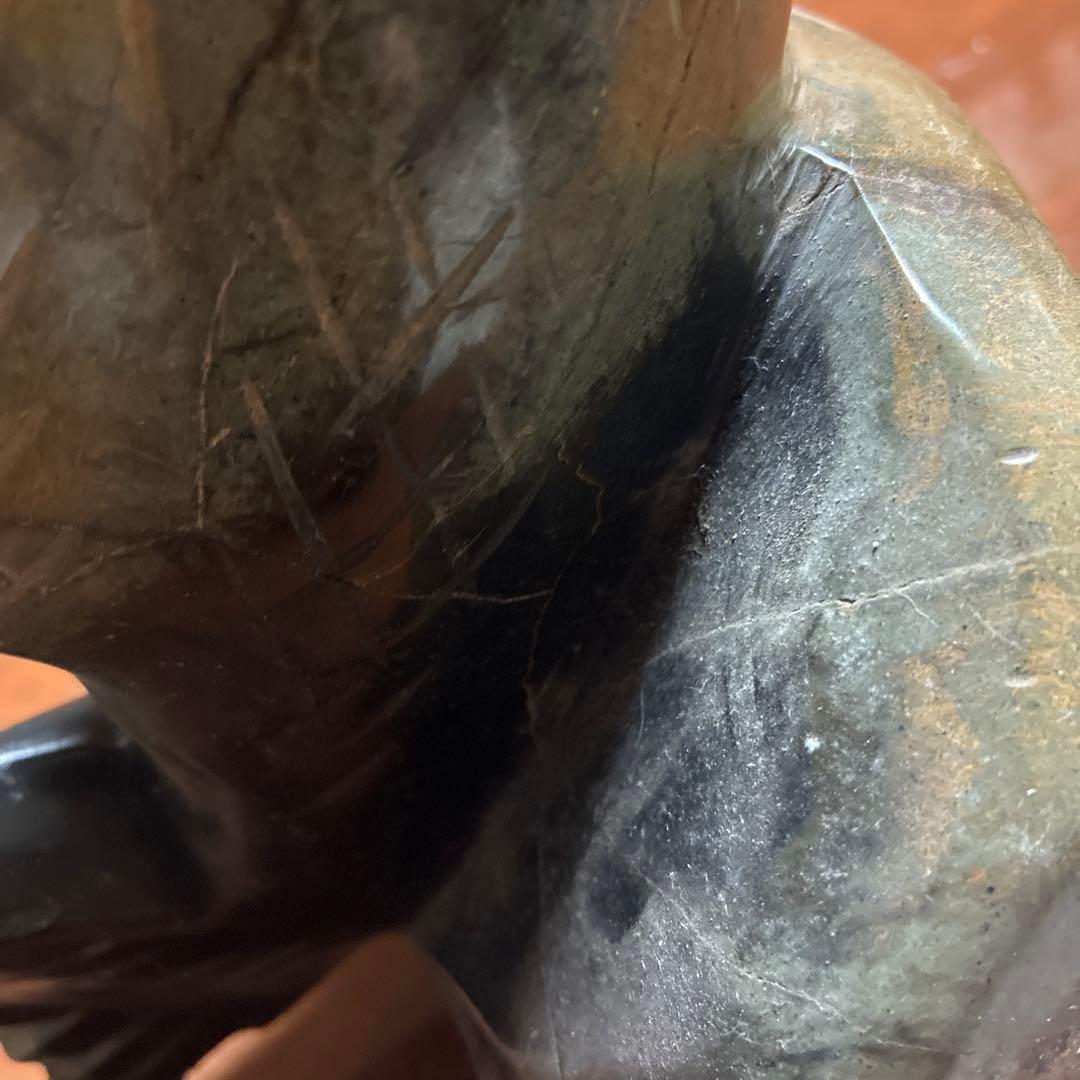 【置物・インテリア】石彫刻 魚の置物