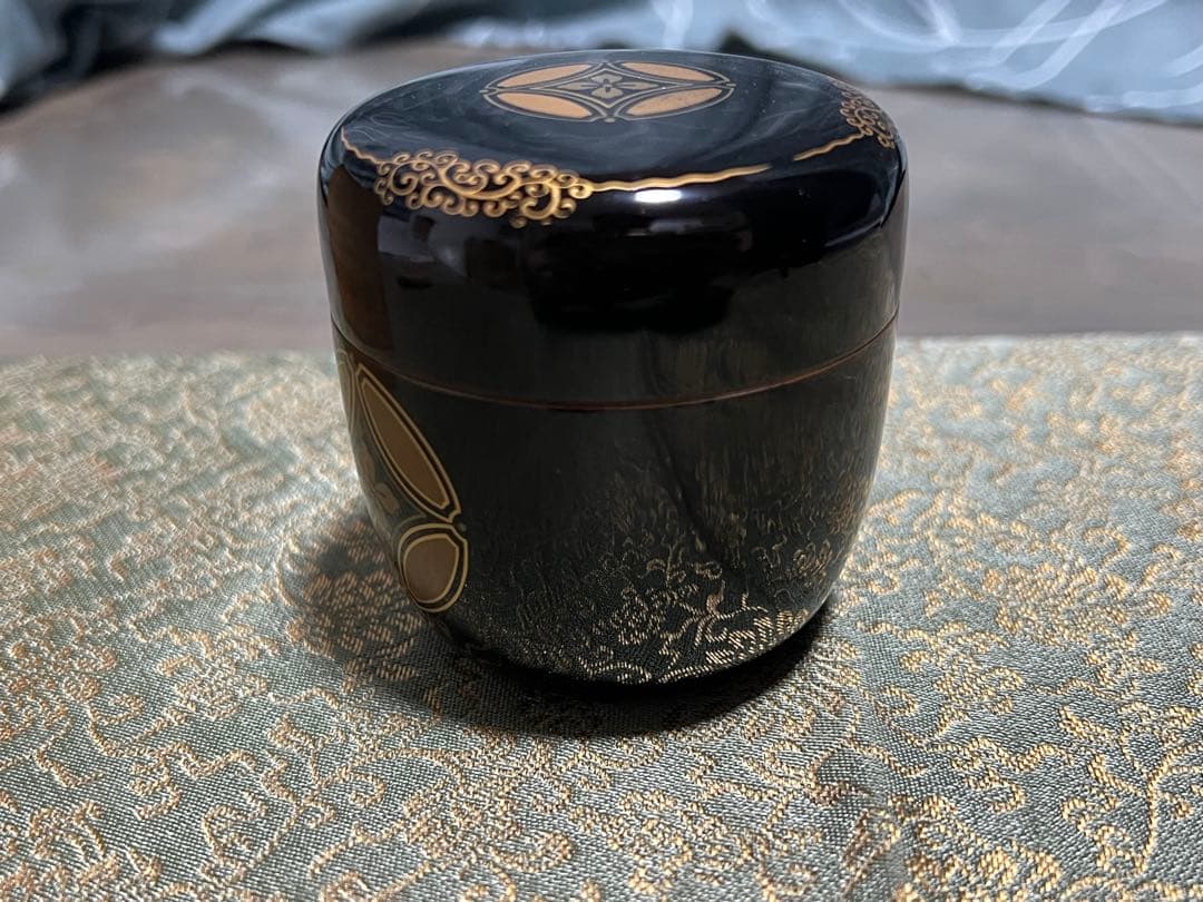 小堀遠州好 唐草七宝蒔絵 棗 塗師宗哲造 茶道具