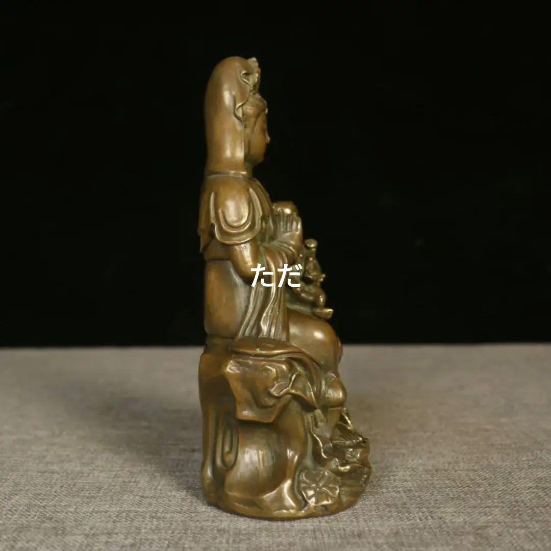 仏教美術 仏像 送子観音菩薩銅像 銅製品 工芸 品置物