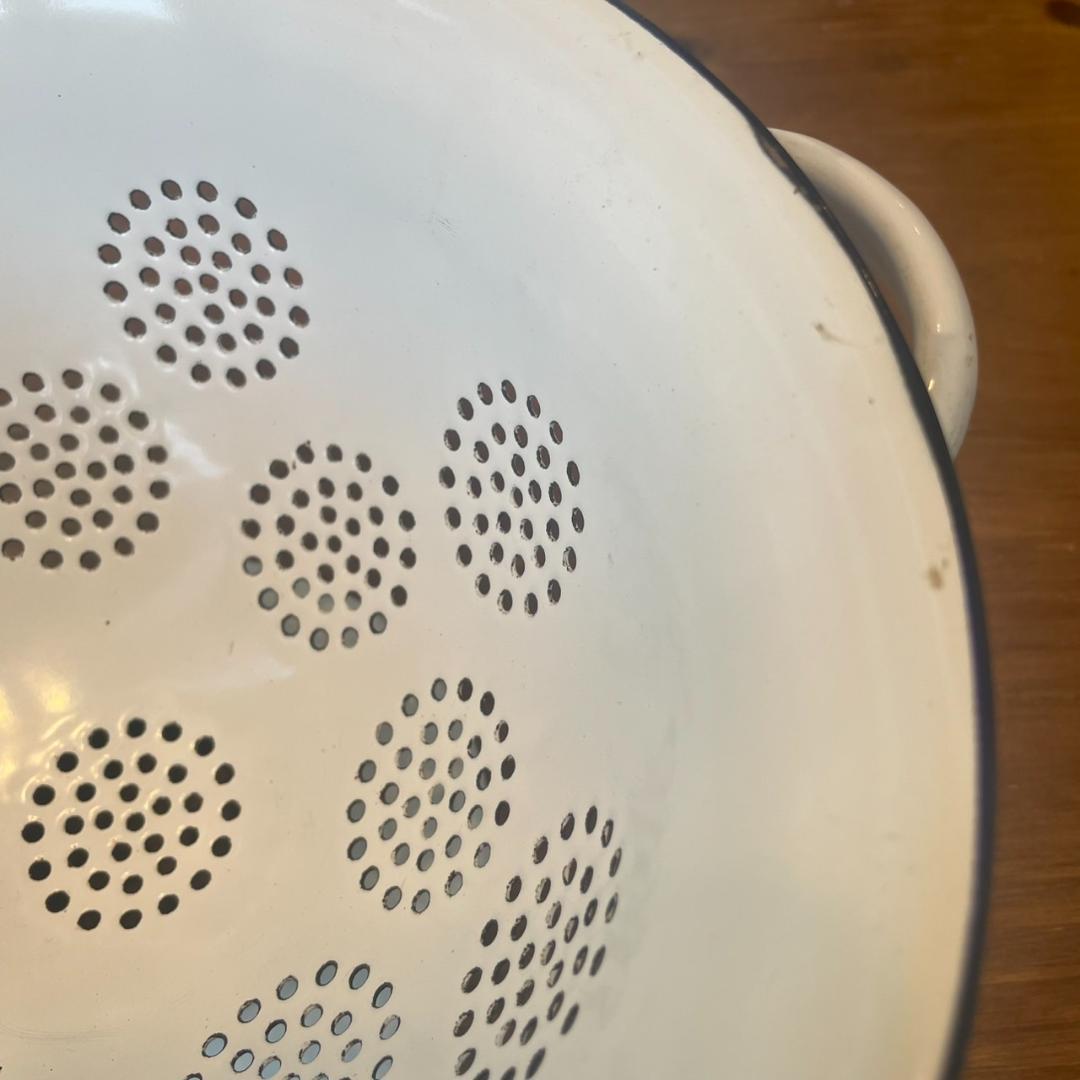 イギリスアンティーク ホーロー コランダー ボウル セット ジャンク ビンテージ