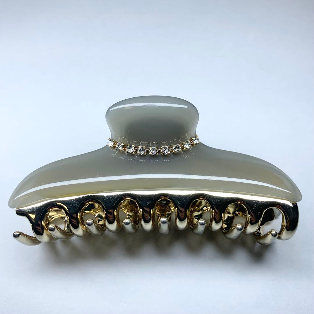 美品 acca アッカ ヘアクリップ ニューコラーナ ラインストーン M 保存袋