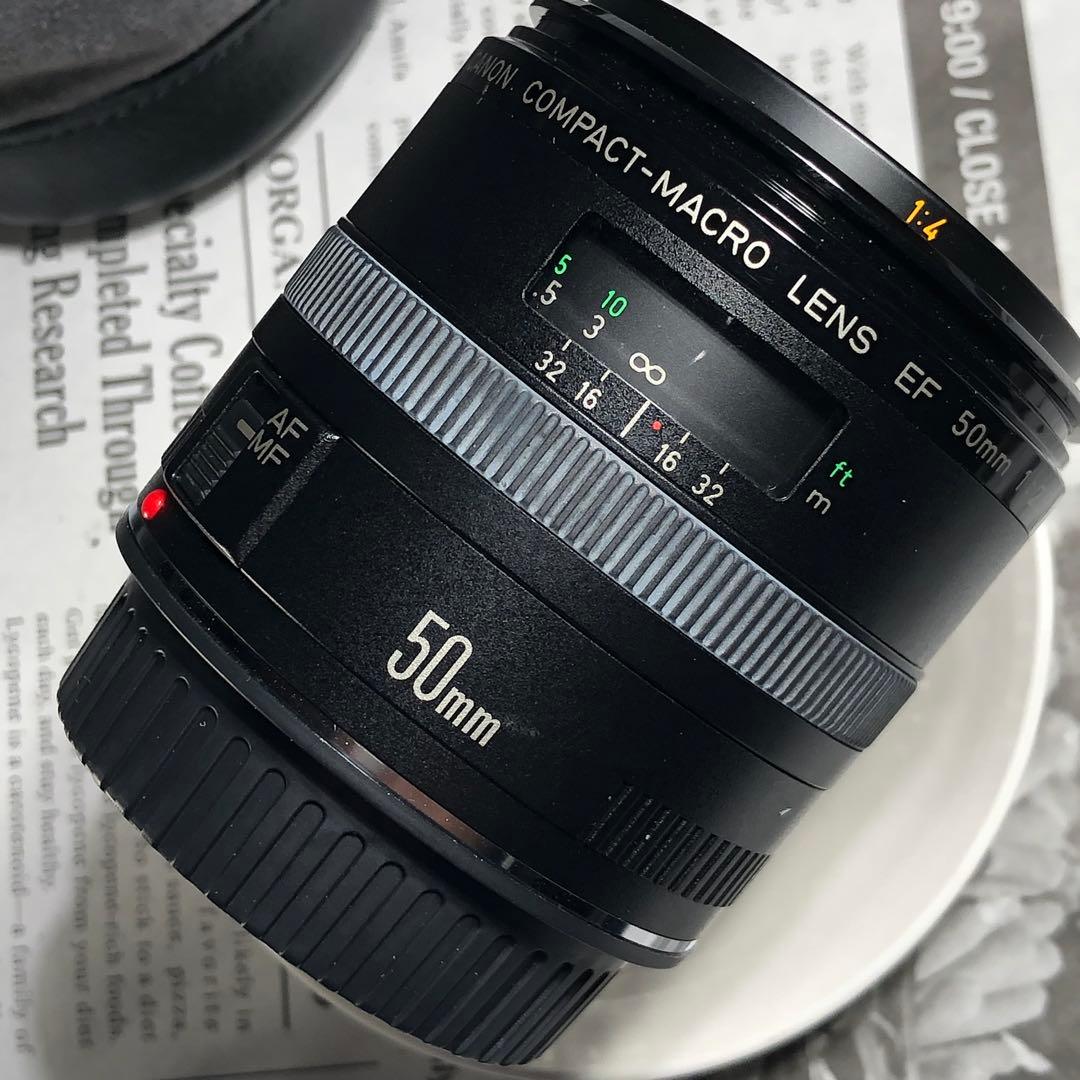 ポーチ付　Canon MACRO 50mm f2.5 EFマウント