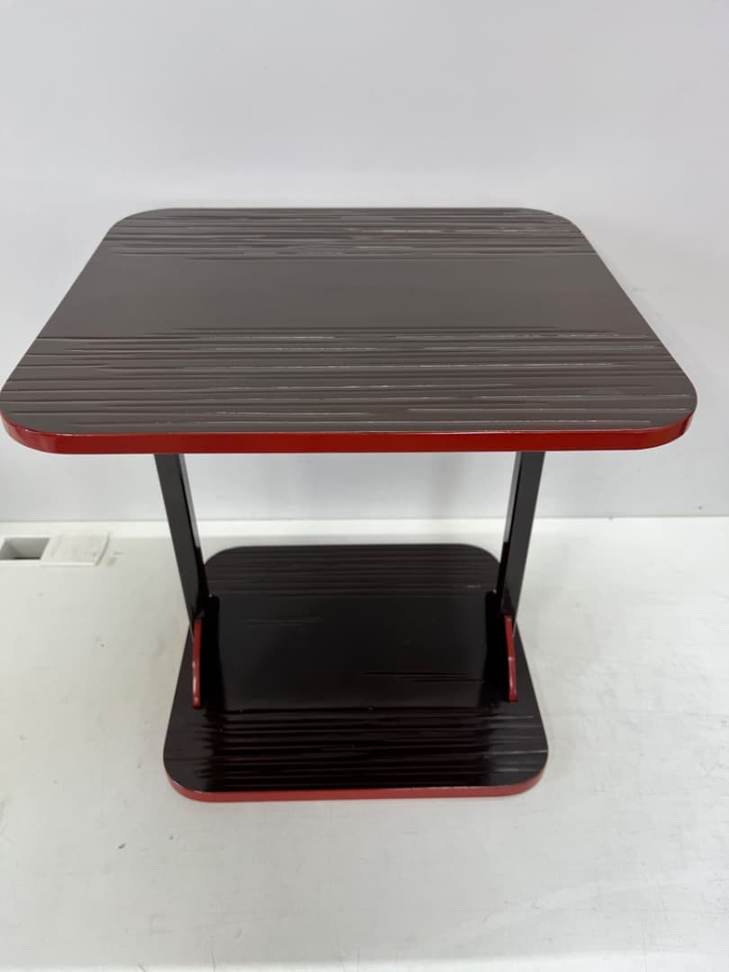 川瀬表完作　小四方棚　木地溜　爪紅　表千家　裏千家　即中斎好　茶道具　f800