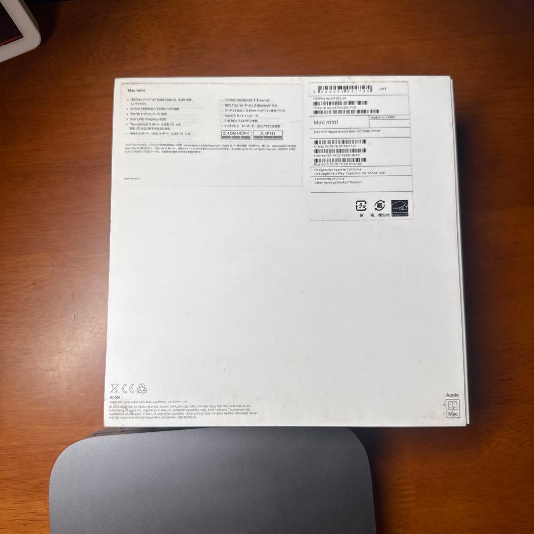 Apple Mac mini スペースグレーMRTR2J／A