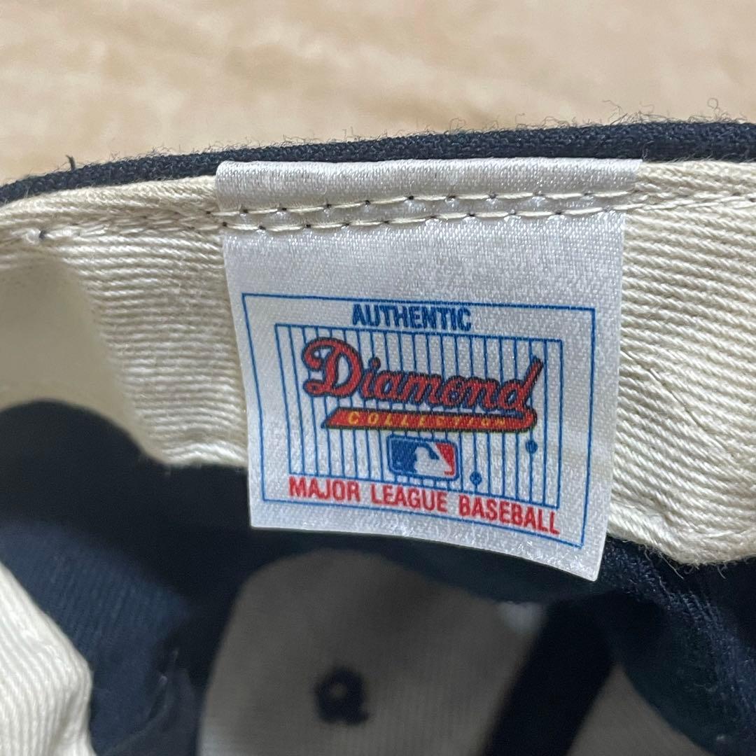 90s USA製 NEWERAアトランタブレーブス キャップ ネイビー レッド