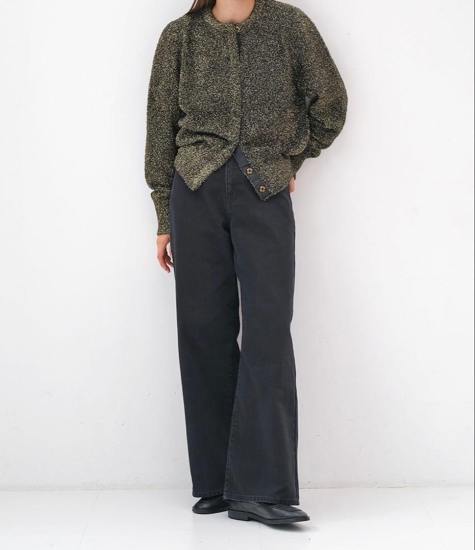 【新品未使用】グリッターニットカーディガン＆Iラインスカート セット売り